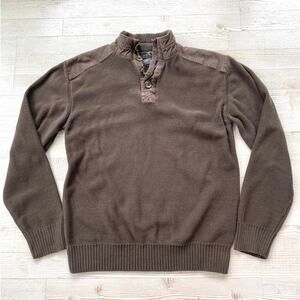 Retrofit Brand Men's Henley Sweater‎ | Brown Large